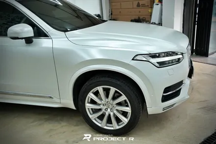 볼보 XC90 전체 랩핑, 비닐프로그 사틴 메탈릭 펄 화이트, 부천 자동차랩핑 프로젝트알 / 부천 원미구 상동
