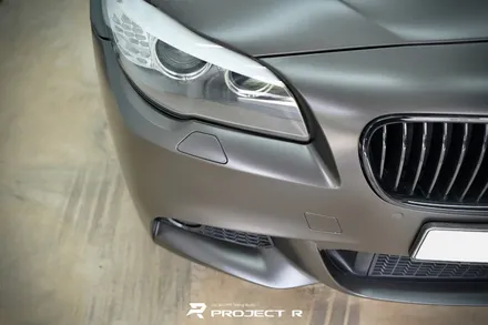 부천 BMW 5시리즈 사고 수리 부분 랩핑 재시공, 에이버리 사틴 바솔트 메탈릭, 프로젝트알 / 부천 원미구 상동
