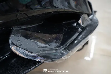 맥라렌 765LT 앞범퍼 사고, 울트라핏 블랙 PPF 재시공, 부천PPF 프로젝트알 / 부천 원미구 상동