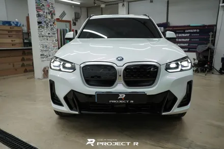 BMW iX3 전체 랩핑 비닐프로그 고광택 글로시 화이트 퍼플 시공 / 프로젝트알 / 부천 원미구 상동