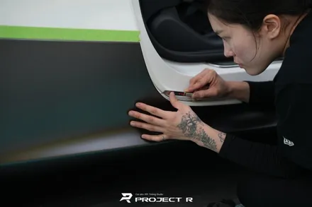 벤츠 E클래스 E450 카브리올레 전체 랩핑, 3M 사틴 다크그레이 시공, 부천 프로젝트알 / 부천 원미구 상동