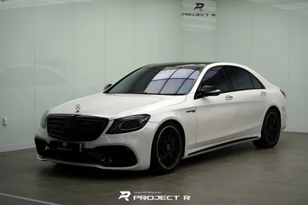 벤츠 S63 AMG 랩핑 비닐프로그 화이트펄 전체 시공, 부천랩핑 프로젝트알 / 부천 원미구 상동