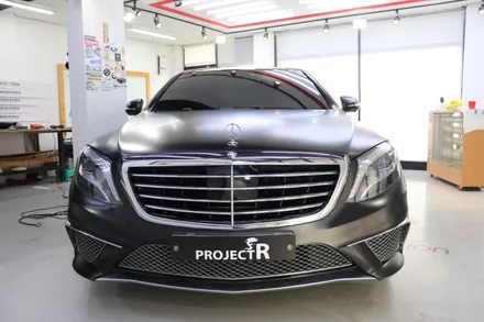 부천 랩핑전문점 벤츠 S63 AMG 전체랩핑 에이버리 사틴블랙 올래핑 후기~ / 부천 원미구 상동