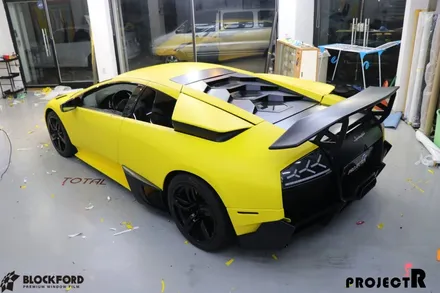 람보르기니 무르시엘라고 전체랩핑 3m1080 matte yellow 프로젝트알에서 시공받다 / 부천 원미구 상동