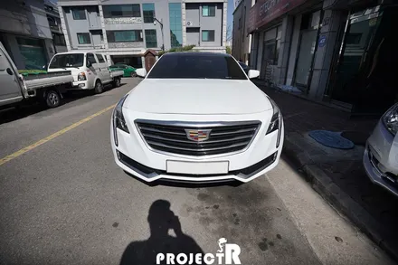 캐딜락 CT6 부분 랩핑, 3M1080 화이트 골드 스파클 앞범퍼+휀다 재시공 by 부천 상동 프로젝트R / 부천 원미구 상동