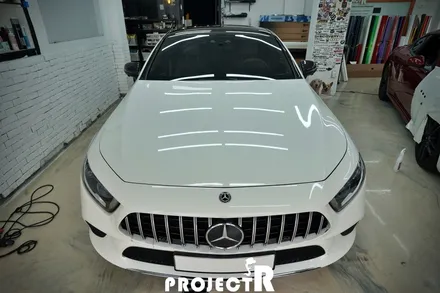 벤츠 CLA 클래스 루프스킨, 유광블랙 부분 포인트 랩핑 by 부천 상동 자동차 래핑 프로젝트알 / 부천 원미구 상동