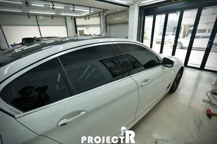 BMW 5시리즈 열차단 썬팅 재시공기, 글라스틴트 선셋 윈도 틴팅 by 부천 자동차썬팅 프로젝트R / 부천 원미구 상동
