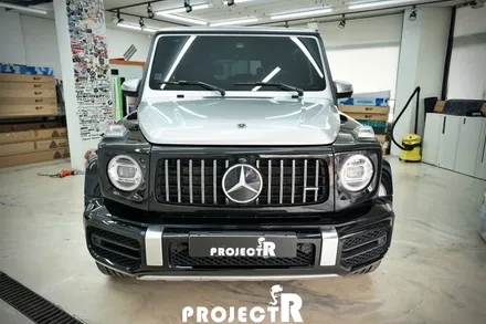 벤츠 지바겐 G63 AMG 에이버리 유광 실버 메탈릭 투톤 랩핑 by 부천상동 랩핑 프로젝트알 / 부천 원미구 상동