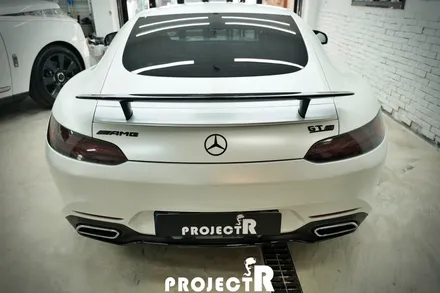부천 랩핑 프로젝트알, 벤츠 AMG GT 에이버리 사틴 화이트 펄 전체 랩핑 / 부천 원미구 상동