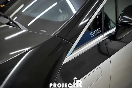 벤츠 EQS 450+ 화이트 블랙 듀오톤 투톤 랩핑, 부천 수입차 랩핑 전문 프로젝트알 / 부천 원미구 상동
