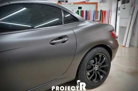 벤츠 SLK 350 전체 랩핑, 에이버리 사틴 바솔트 메탈릭  시공 in 부천 프로젝트알 / 부천 원미구 상동