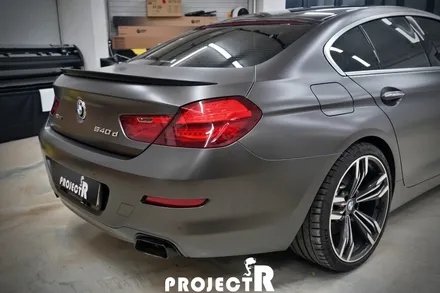 BMW 6시리즈 640d 전체 랩핑, 에이버리 사틴 바솔트 메탈릭 시공, 부천 자동차 랩핑은 프로젝트알~ / 부천 원미구 상동