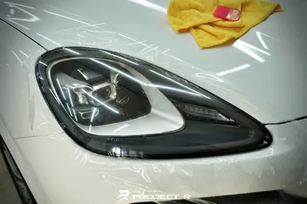 포르쉐 카이엔 에이버리 유광 화이트 전체랩핑, 헤드라이트 PPF 시공, 부천랩핑 프로젝트알, / 부천 원미구 상동