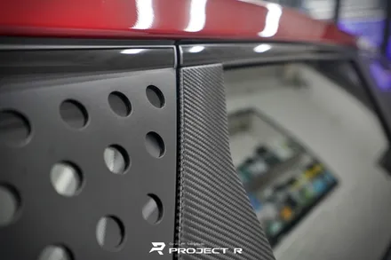 기아 EV6 부분 포인트 랩핑, 에이버리 카본 필름 시공, 부천랩핑 프로젝트알 / 부천 원미구 상동