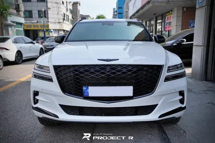 제네시스 GV80 크롬 죽이기, 유광 블랙 부분 포인트 랩핑, 그릴 도색 시공 / 부천 프로젝트알 / 부천 원미구 상동
