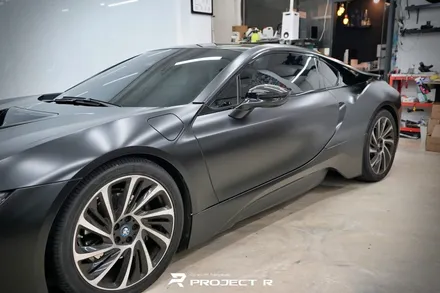 BMW i8 에이버리 사틴블랙 전체랩핑 시공, 부천 자동차랩핑 프로젝트알 / 부천 원미구 상동