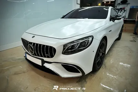 벤츠 S63 AMG 쿠페 전면 유리 보호필름, 스텍 다이노플렉스 윈드쉴드 시공 in 부천 프로젝트알 / 부천 원미구 상동