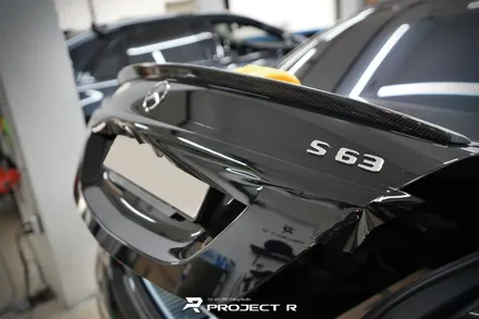 벤츠 S63 AMG 그릴 및 윈도우 몰딩 랩핑으로 크롬죽이기, 부천 상동 프로젝트알 / 부천 원미구 상동
