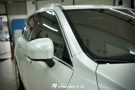 볼보 XC90 전체 랩핑, 비닐프로그 사틴 메탈릭 펄 화이트, 부천 자동차랩핑 프로젝트알 / 부천 원미구 상동
