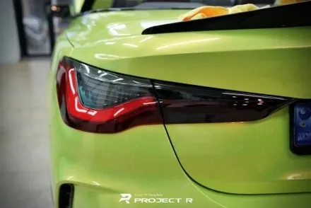 BMW 4시리즈 컨버터블 고광택 네온그린 전체랩핑, 스모그 라이트PPF, 부천 프로젝트알 / 부천 원미구 상동