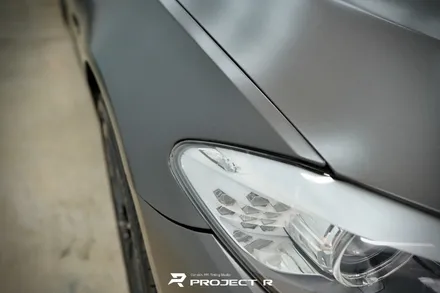 부천 BMW 5시리즈 사고 수리 부분 랩핑 재시공, 에이버리 사틴 바솔트 메탈릭, 프로젝트알 / 부천 원미구 상동