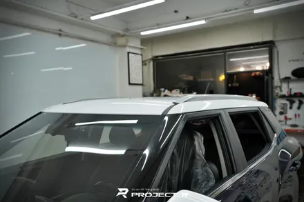 티볼리 투톤 랩핑, 유광 화이트 루프스킨 부분 포인트 랩핑, 부천 프로젝트알 / 부천 원미구 상동
