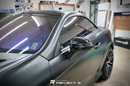 벤츠 SLK55AMG 전체 랩핑, 에이버리 사틴 바솔트 메탈릭 시공, 부천 자동차랩핑은 프로젝트R / 부천 원미구 상동