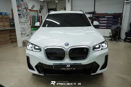 BMW iX3 전체 랩핑 비닐프로그 고광택 글로시 화이트 퍼플 시공 / 프로젝트알 / 부천 원미구 상동