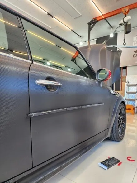 🚗 미니쿠페 카본랩핑  + 가디언 네오가드 시공 l 순천·여수·광양 랩핑 전문 탑게라지 / 순천, 여수, 광양
