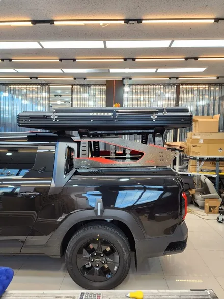 무쏘EV 슬라이딩커버 적재함 + 애니커스텀 M1 롤바 + 루프탑텐트 시공 사례 / 순천, 여수, 광양