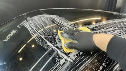 성남, 분당석회물제거 \' BMW 740D \' 주차장 피해복원 대처방법! / 성남, 판교, 분당, 용인