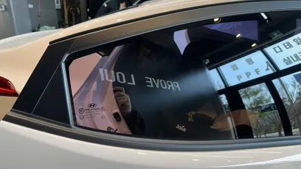 판교썬팅 \' 현대 아반떼 MD \' 자외선, 열차단율 떨어진 노후 썬팅필름제거 후 재시공으로 아이의 피부보호! / 성남, 판교, 분당, 용인