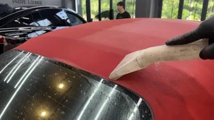 광교, 성남, 분당 소프트탑코팅 \' 벤츠 CLE53 AMG 카브리올레 \' 녹물 맞은 소프트탑 얼룩오염 관리! / 성남, 판교, 분당, 용인