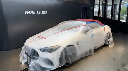 광교, 성남, 분당 소프트탑코팅 \' 벤츠 CLE53 AMG 카브리올레 \' 녹물 맞은 소프트탑 얼룩오염 관리! / 성남, 판교, 분당, 용인
