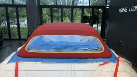 광교, 성남, 분당 소프트탑코팅 \' 벤츠 CLE53 AMG 카브리올레 \' 녹물 맞은 소프트탑 얼룩오염 관리! / 성남, 판교, 분당, 용인