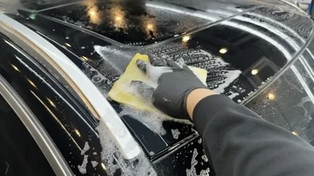 분당 석회수 낙숫물 피해 복원 \' BMW X5 \' 아파트 주차장에 떨어진 석회물제거 보상처리! / 성남, 판교, 분당, 용인