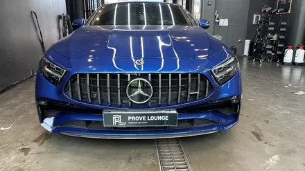 분당 백현동, 정자동 판금도색  \' 벤츠 CLS300d \' 앞범퍼 도색 스펙트럴 블루 완벽복원! / 성남, 판교, 분당, 용인
