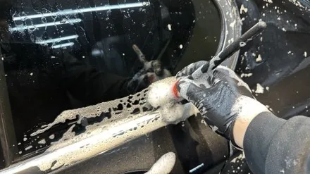 성남, 분당석회물제거 \' BMW 740D \' 주차장 피해복원 대처방법! / 성남, 판교, 분당, 용인