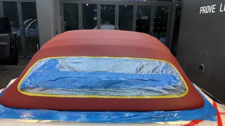 광교, 성남, 분당 소프트탑코팅 \' 벤츠 CLE53 AMG 카브리올레 \' 녹물 맞은 소프트탑 얼룩오염 관리! / 성남, 판교, 분당, 용인