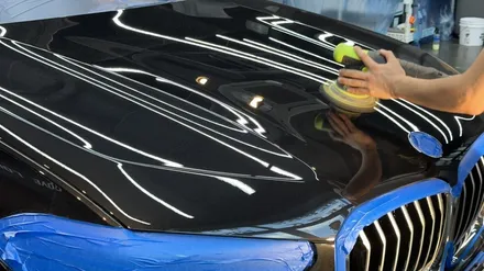 분당 석회수 낙숫물 피해 복원 \' BMW X5 \' 아파트 주차장에 떨어진 석회물제거 보상처리! / 성남, 판교, 분당, 용인