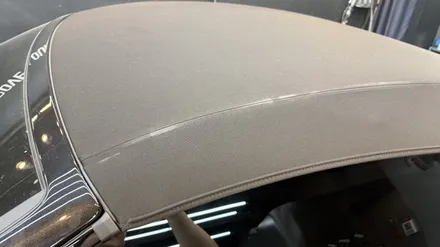의왕, 과천, 안양 소프트탑코팅 \' BMW 420I 컨버터블 \' 주차장 차단기 부딪힌 소프트탑 얼룩제거! / 성남, 판교, 분당, 용인