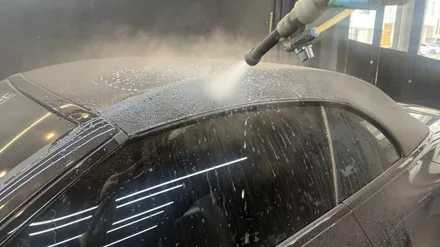 의왕, 과천, 안양 소프트탑코팅 \' BMW 420I 컨버터블 \' 주차장 차단기 부딪힌 소프트탑 얼룩제거! / 성남, 판교, 분당, 용인