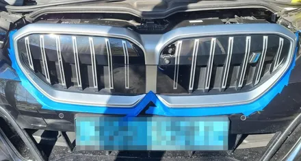 판교, 분당 포인트랩핑 \' BMW I5 \' 아이코닉 글로우 그릴 블랙 크롬죽이기 ! / 성남, 판교, 분당, 용인