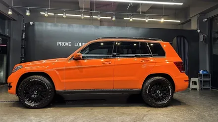 송파,분당고광택랩핑 \' 벤츠 GLK 220 CDI \' 글로스 오렌지 전체랩핑과 크롬죽이기 시공! / 성남, 판교, 분당, 용인