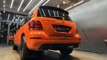 송파,분당고광택랩핑 \' 벤츠 GLK 220 CDI \' 글로스 오렌지 전체랩핑과 크롬죽이기 시공! / 성남, 판교, 분당, 용인