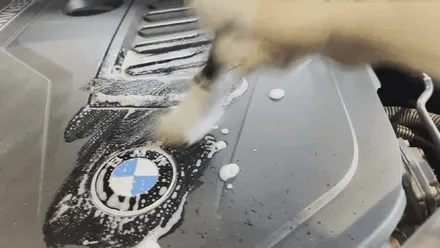 분당 석회수 낙숫물 피해 복원 \' BMW X5 \' 아파트 주차장에 떨어진 석회물제거 보상처리! / 성남, 판교, 분당, 용인