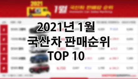 2021년 1월 국산차 판매순위 TOP 10 / 강남구 역삼동