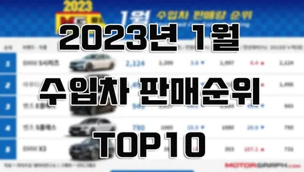 2023년 1월 수입차 판매순위 TOP10 / 강남구 역삼동