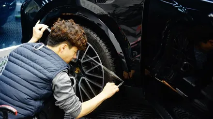 아파트 주차장 석회물 떨어졌어요 카이엔PPF가 막아줬습니다 / 강남구 역삼동