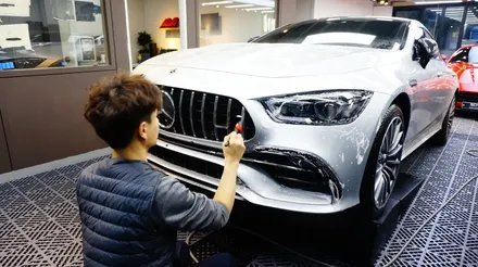 벤츠 AMG GT 4도어 앞범퍼 부분도색 및 PPF 재시공 / 강남구 역삼동
